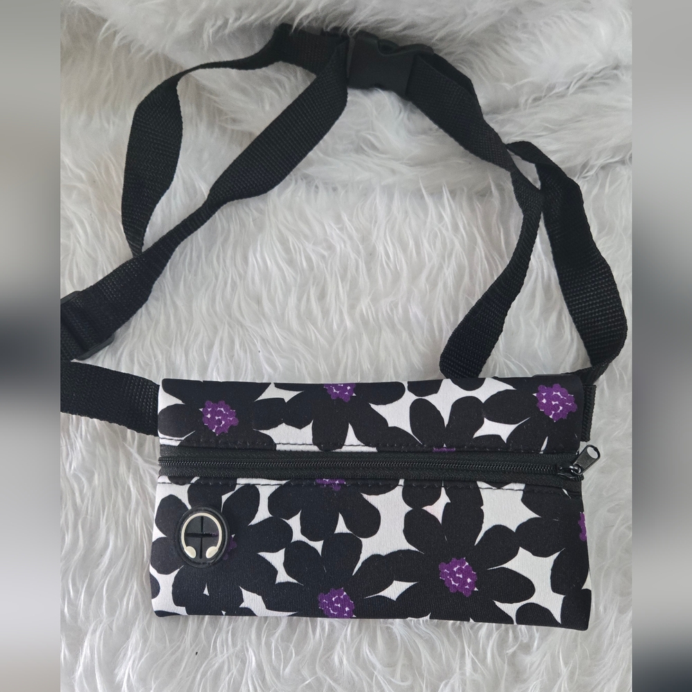 Floral Black and Purple Women's Bag